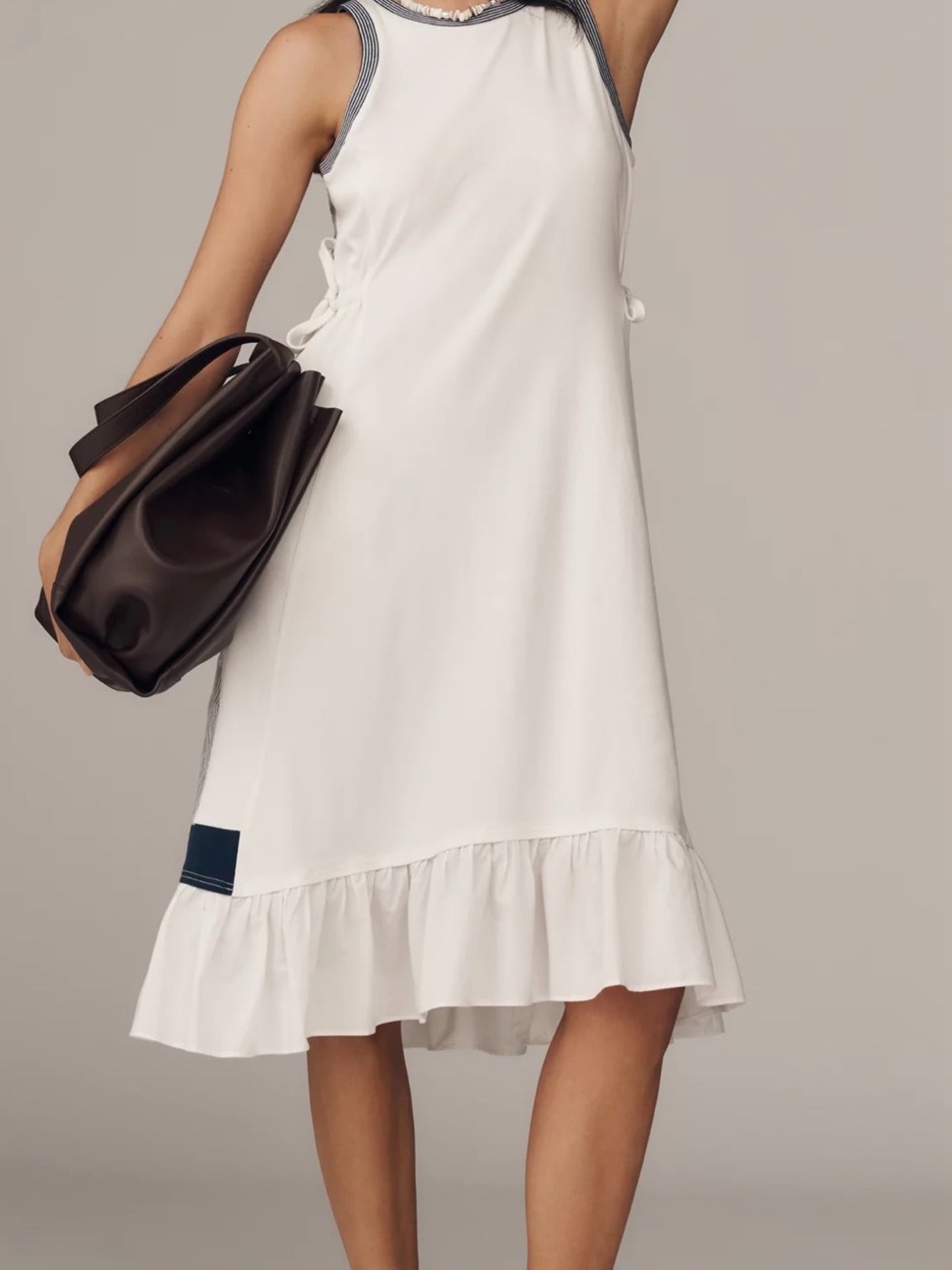 Daily Practice Ball Toss Pleated Midi Tank Dress